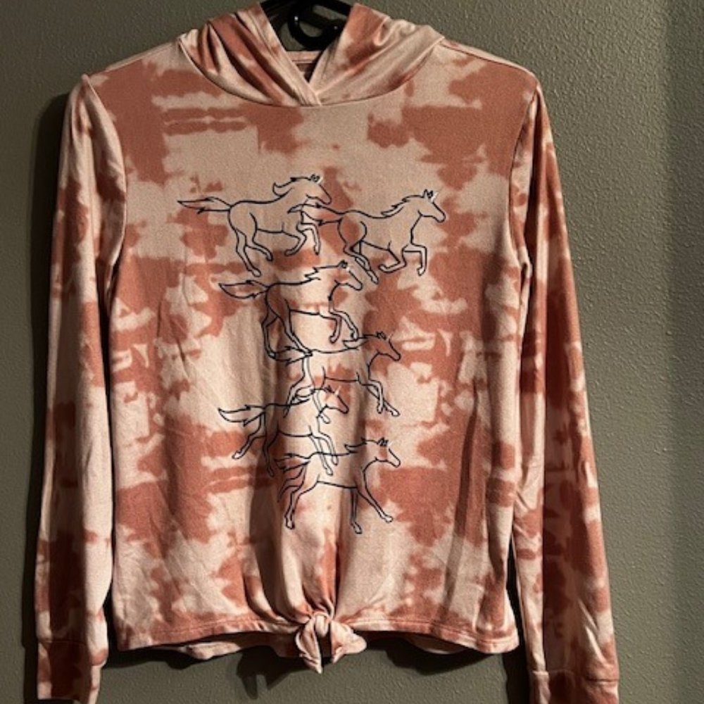 Girl's SO Brand Long Sleeved Shirt Pink with Unicorns Size XL